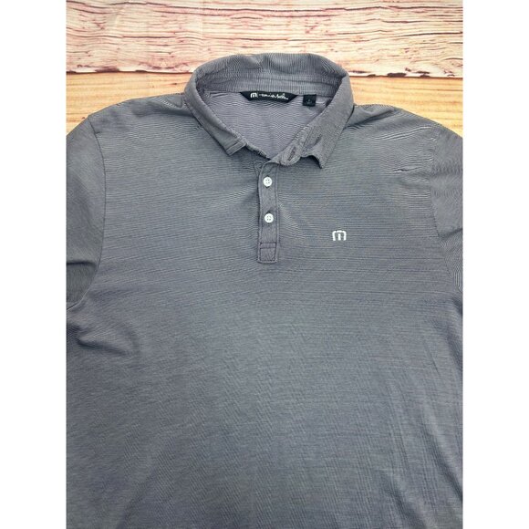 Travis Mathew Mens Gray Pima Cotton Blend Polo Large - Picture 4 of 7